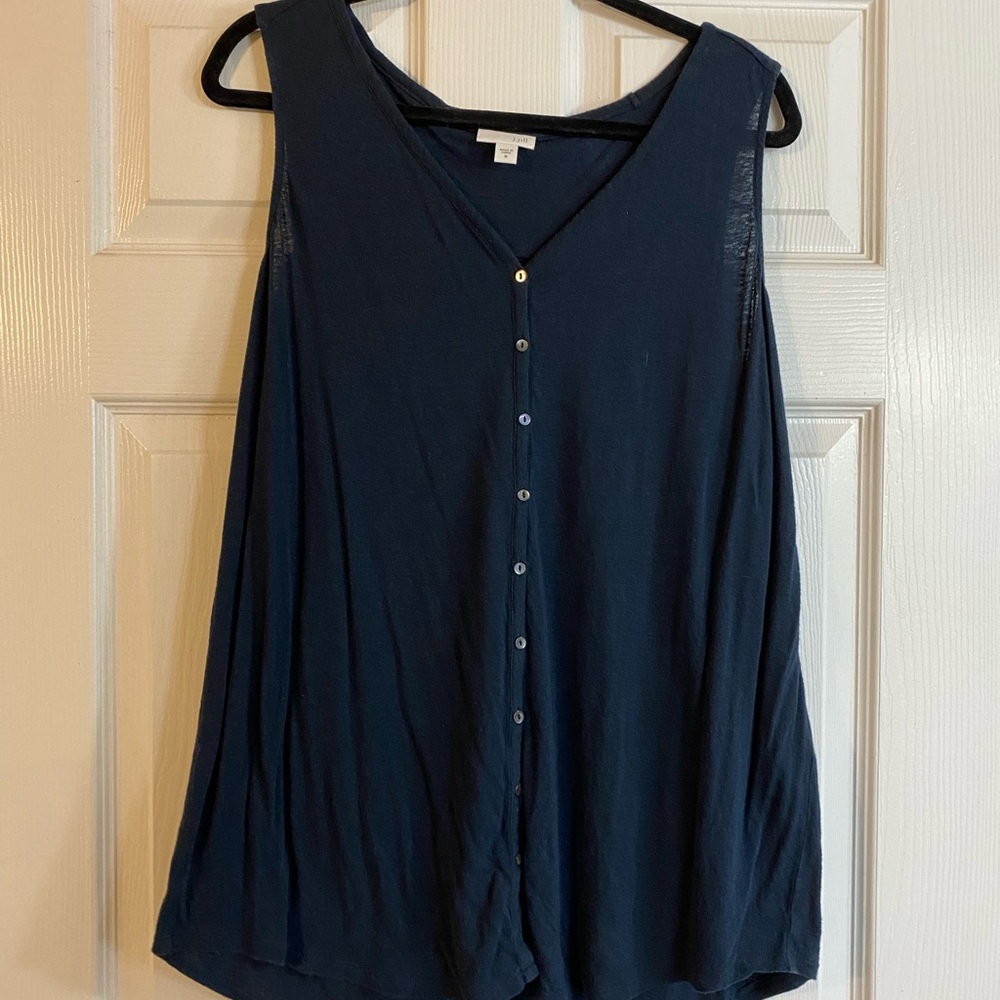 J. Jill Deep Blue Sleeveless Blouse